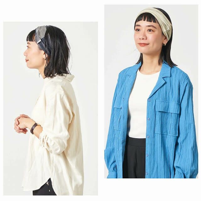 アレンジ マーブル レーヨン ターバン ヘアバンド