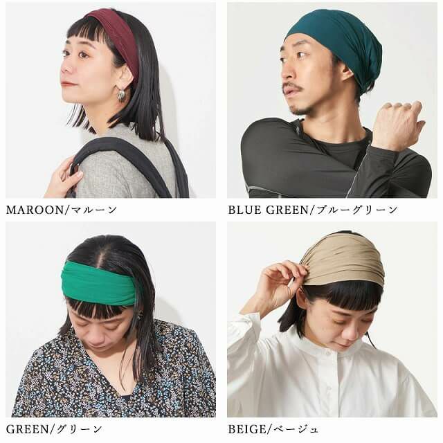 ビスコース【バンダナ】ターバンヘアバンド