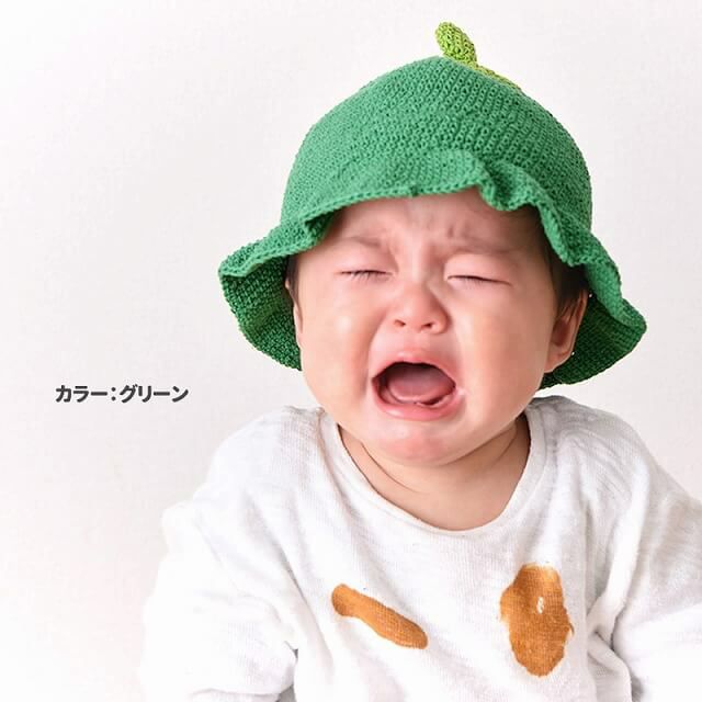 ベビー：やさいんニットチューリップハット