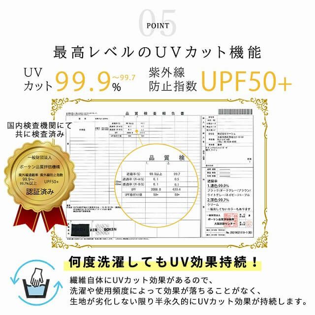 UVカット。