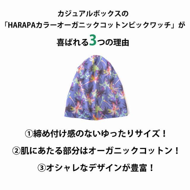 HARAPA カラー オーガニックコットン ビックワッチが喜ばれる理由。