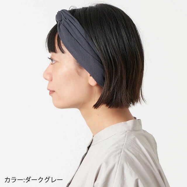 無地 クロス バンダナ ターバン ヘアバンド