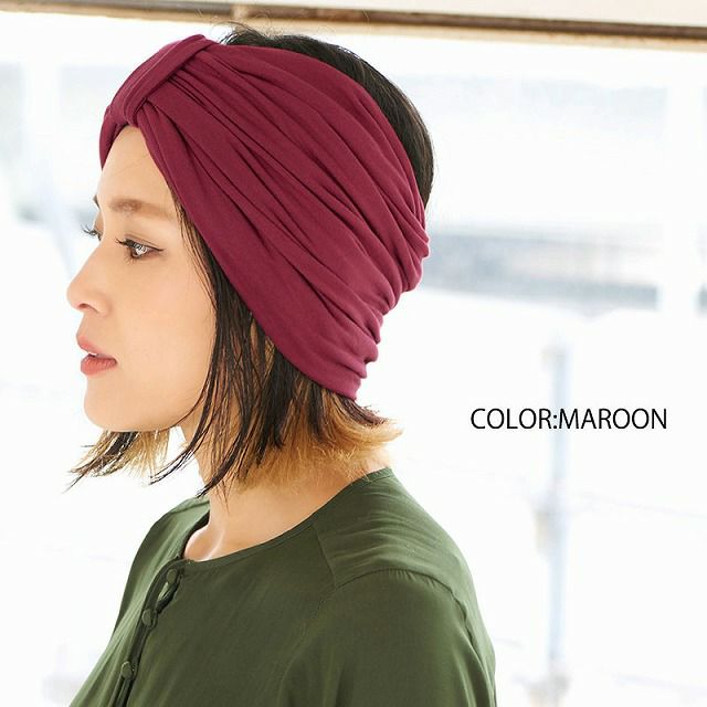 ボリューム 無地 ターバン ヘアバンド Td ユニセックス 幅広 公式 ゆるい帽子 ヘアバンド 小物casual Box