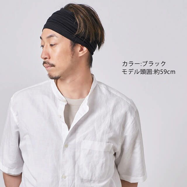 ロングタイプシワ加工綿100%ブラックシングルウェーブ手作りネック 