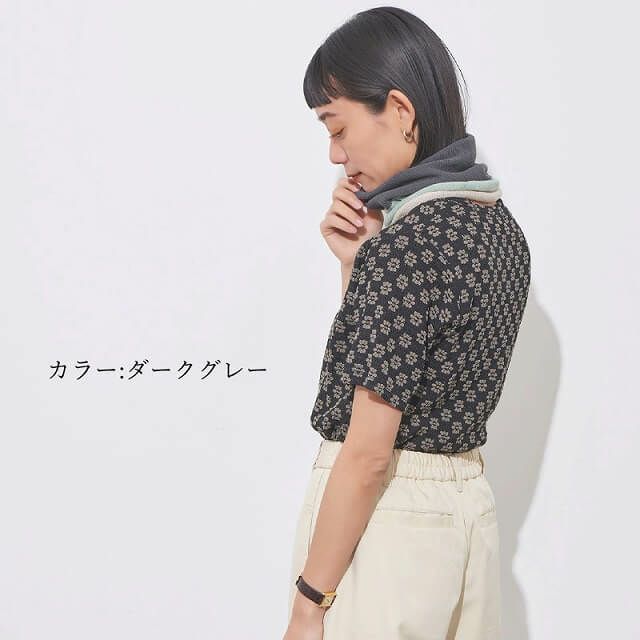日本製 コットン リネン ふんわり ガーゼ ネックウォーマー