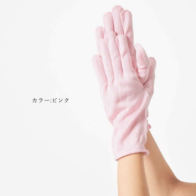 【日本製】シルク100% 無縫製 ゆったり 手袋