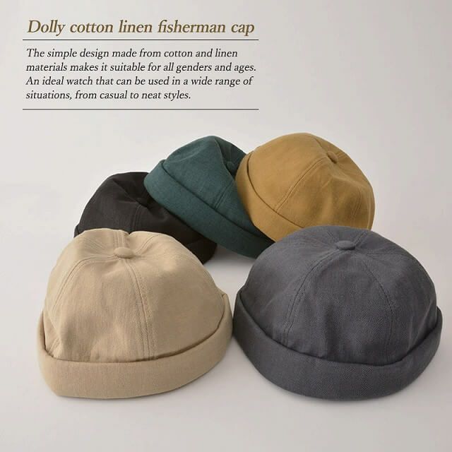 ドリー コットン リネン フィッシャーマンキャップ