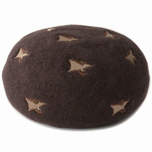 リカモ アニマル 刺繍 バスクベレー帽【JOY】