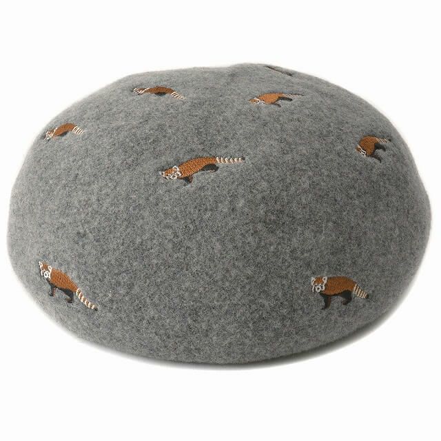 リカモ アニマル 刺繍 バスクベレー帽【JOY】