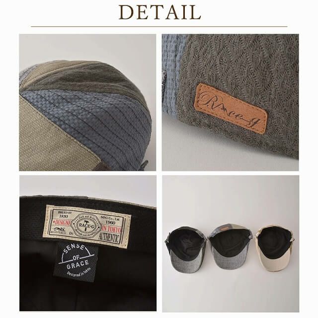 SEIWA パッチワーク 吸水速乾 ハンチング