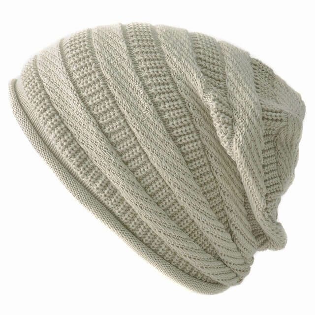 YONK コットン ボーダーニット ビーニー ワッチ