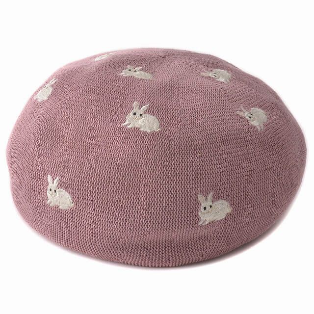 LOW アニマル 刺繍 サーモ ベレー帽
