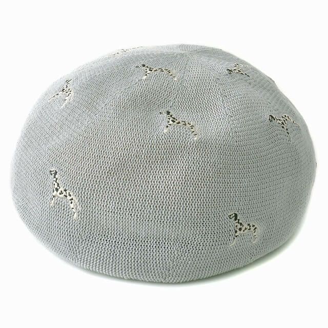 LOW アニマル 刺繍 サーモ ベレー帽