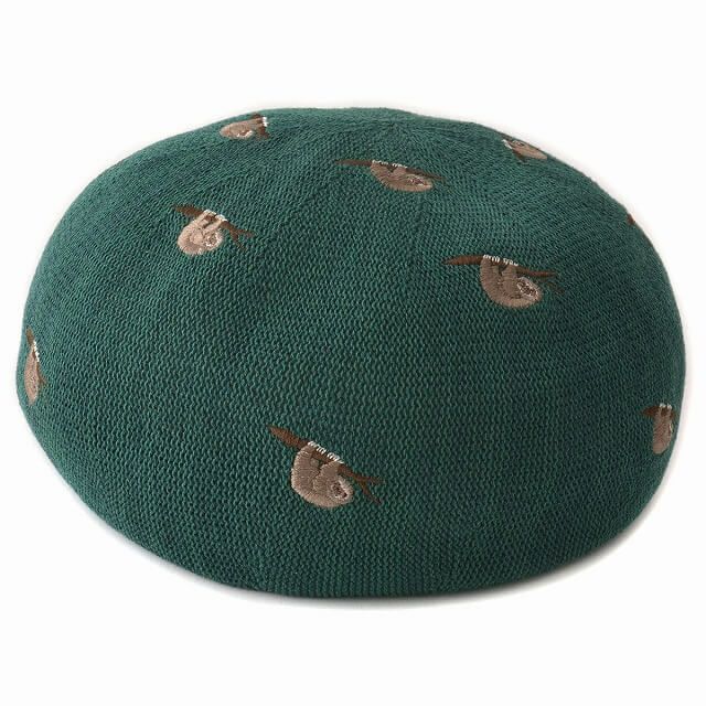 LOW アニマル 刺繍 サーモ ベレー帽
