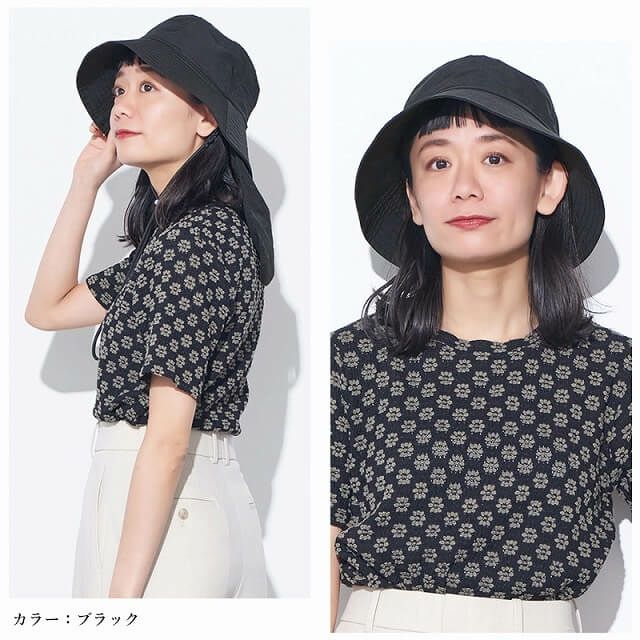 Sont 撥水 冷感 ネックカバー付き バケットハット