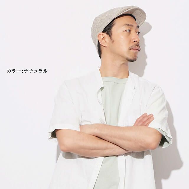 RETTER Boil リネン ストライプ メッシュ ハンチング