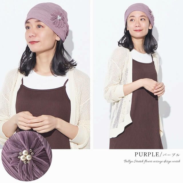 CHARM Bollga ストレッチ フラワー コサージュ デザインワッチ