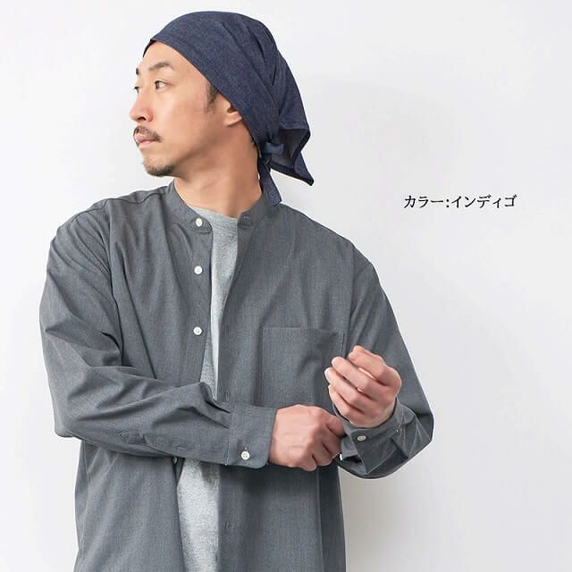 日本製 CHARM デニム 8oz バンダナ 三角巾