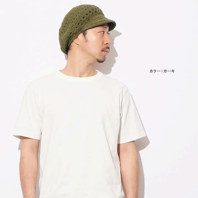 CHARM レースデザイン 手編み コットン キャスケット