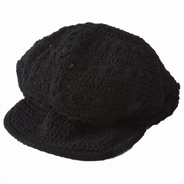 CHARM レースデザイン 手編み コットン キャスケット