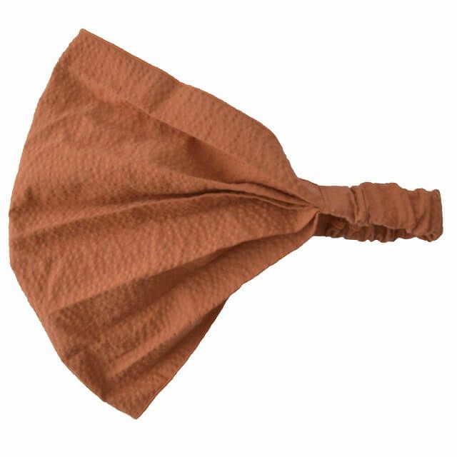 日本製 CHARM ソリッドサッカー コットン バンダナ ヘアバンド