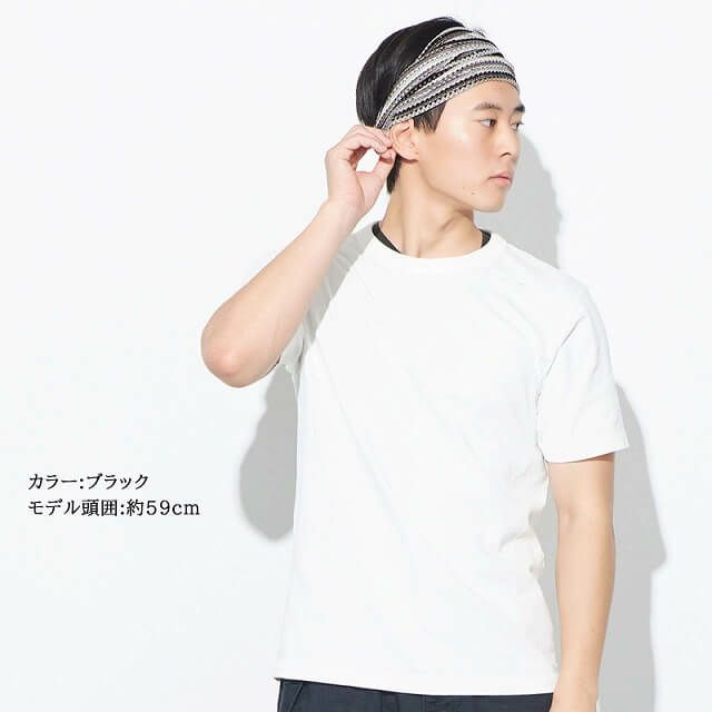 MESH カラー バンダナ ヘアバンド