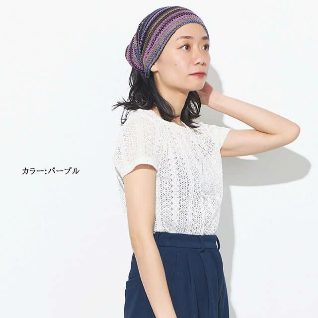 MESH カラー バンダナ ヘアバンド