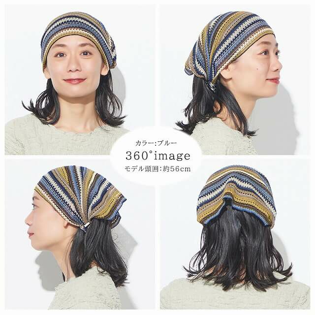 MESH カラー バンダナ ヘアバンド