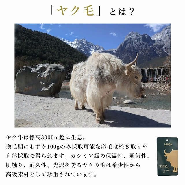 YAK ピュア ヤク100% リブ ニットキャップ