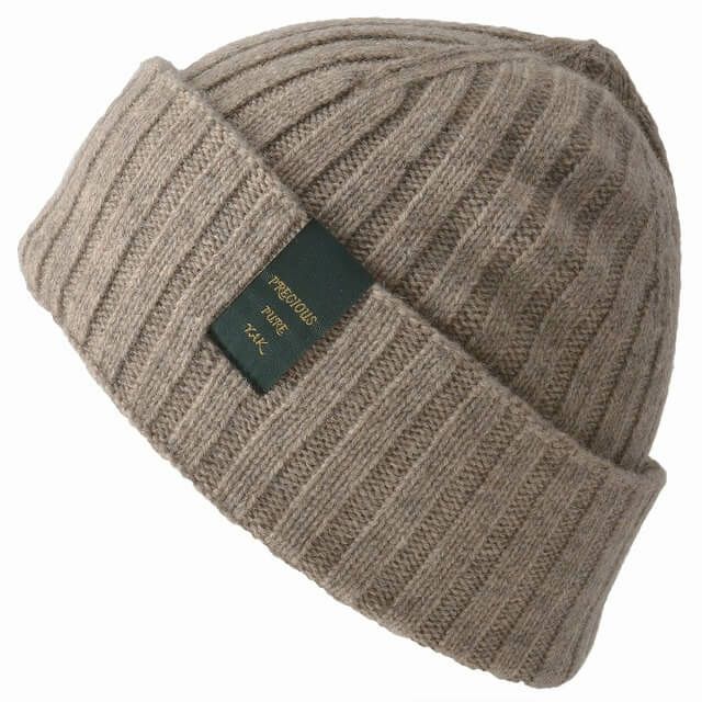 YAK ピュア ヤク100% リブ ニットキャップ