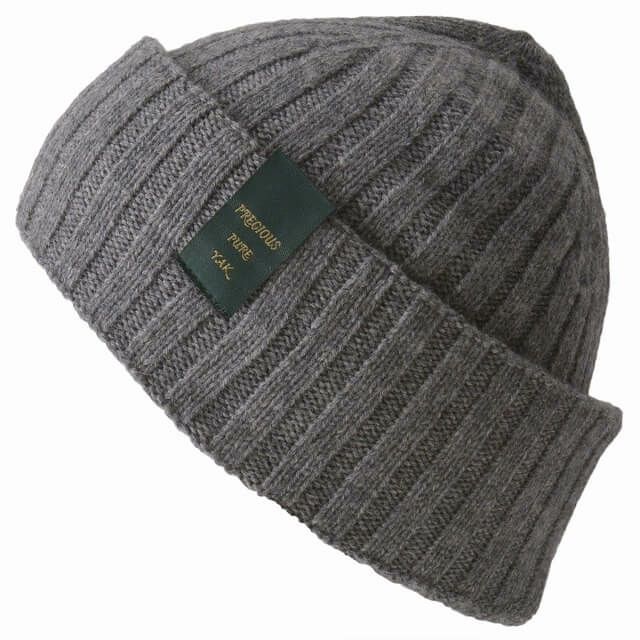 YAK ピュア ヤク100% リブ ニットキャップ