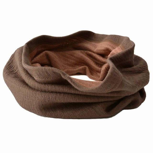 日本製 CHARM シルク コットン ロング ターバン ネックウォーマー