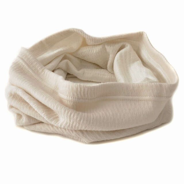 日本製 CHARM シルク コットン ロング ターバン ネックウォーマー