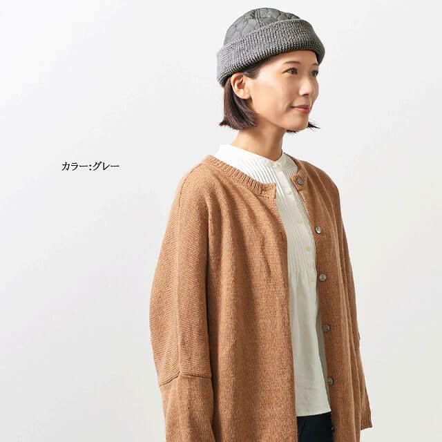WAVE キルト＆ニット フィッシャーマンキャップ