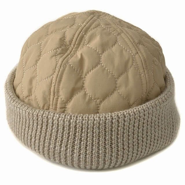 WAVE キルト＆ニット フィッシャーマンキャップ