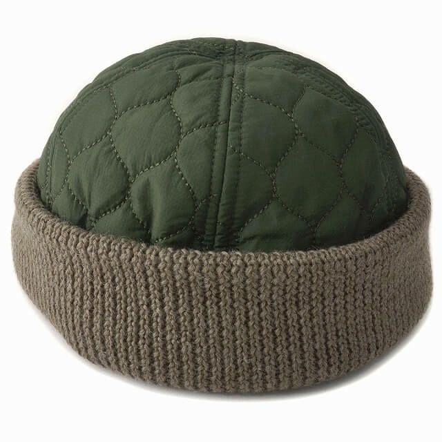 WAVE キルト＆ニット フィッシャーマンキャップ