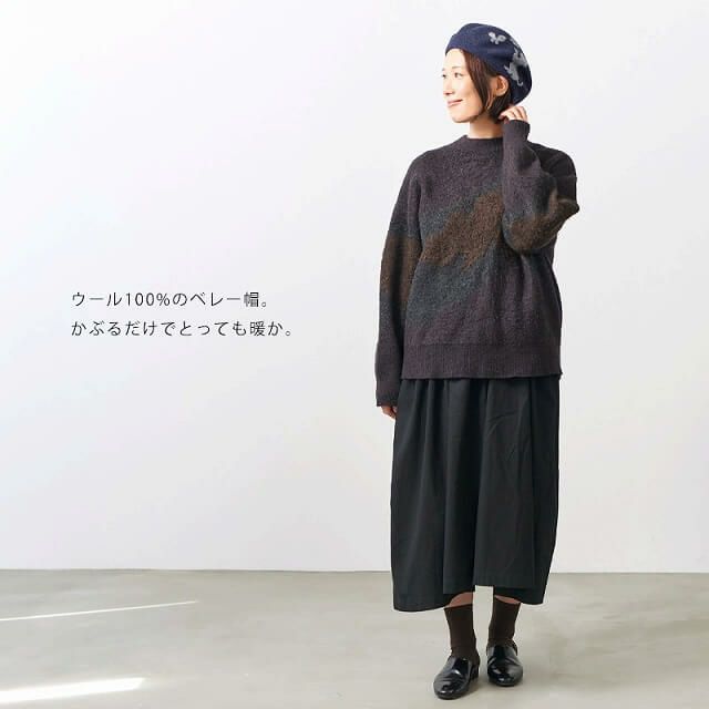 日本製 ウィンター キャット ウールベレー帽