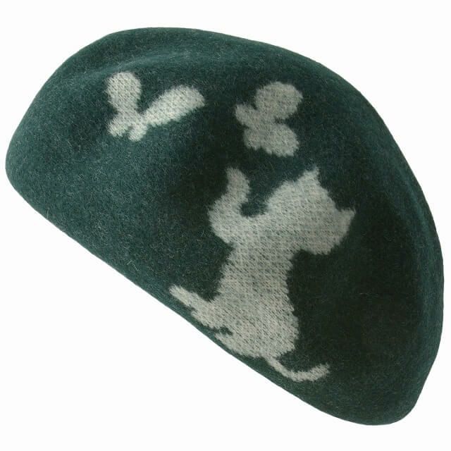 日本製 ウィンター キャット ウールベレー帽