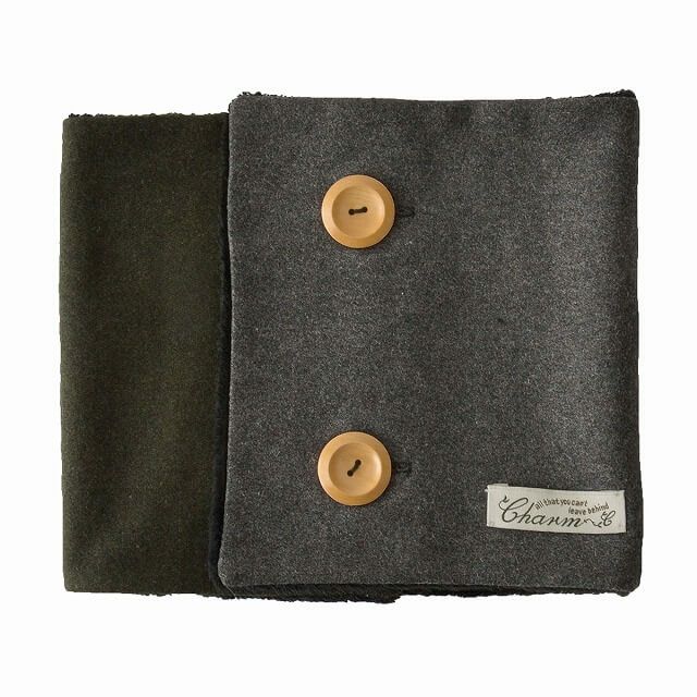 【アウトレット】【返品交換不可】CHARM ボタン ボア ネックウォーマー (Mサイズ)