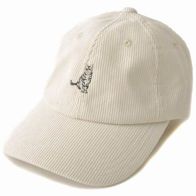 GRO コーデュロイ UVカット アニマル刺繍 キャップ