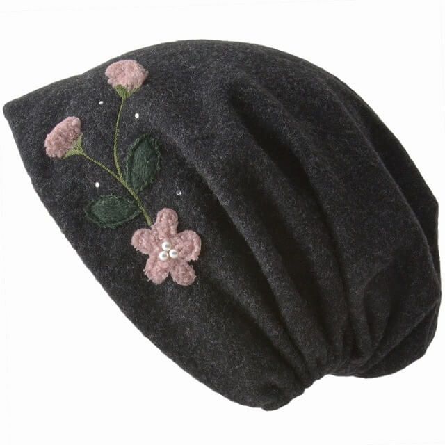 CHARM MOCO フラワー刺繍 フリース デザインワッチ