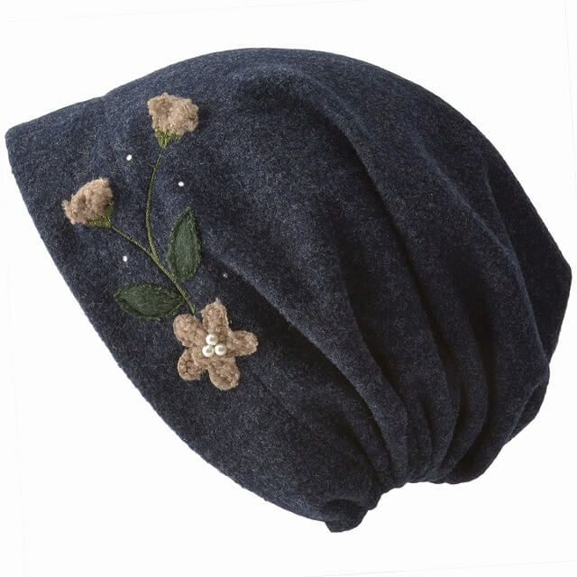 CHARM MOCO フラワー刺繍 フリース デザインワッチ