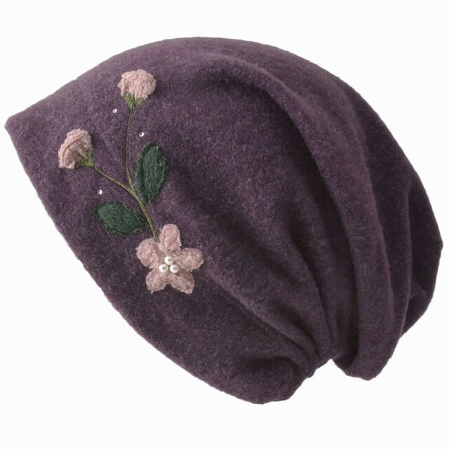 CHARM MOCO フラワー刺繍 フリース デザインワッチ