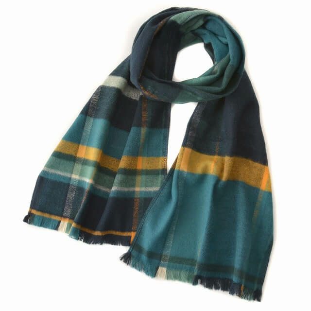 【今治製】トラッドチェック UVカット コットン マフラー