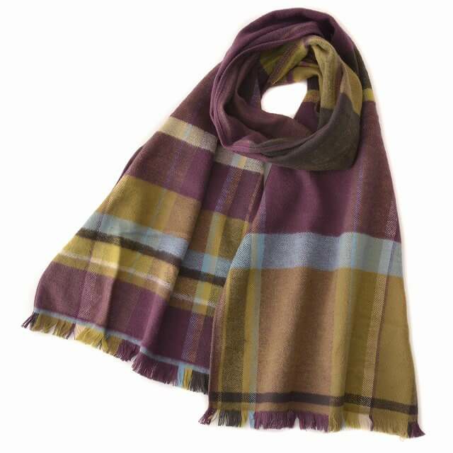 【今治製】トラッドチェック UVカット コットン マフラー