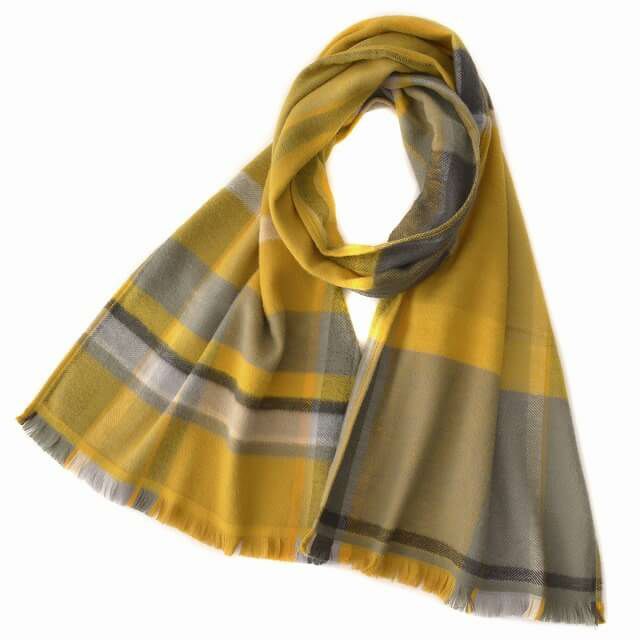 【今治製】トラッドチェック UVカット コットン マフラー