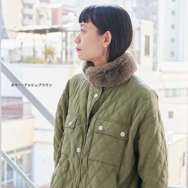 KIW マグネット付き ふわふわ ファー 付け襟