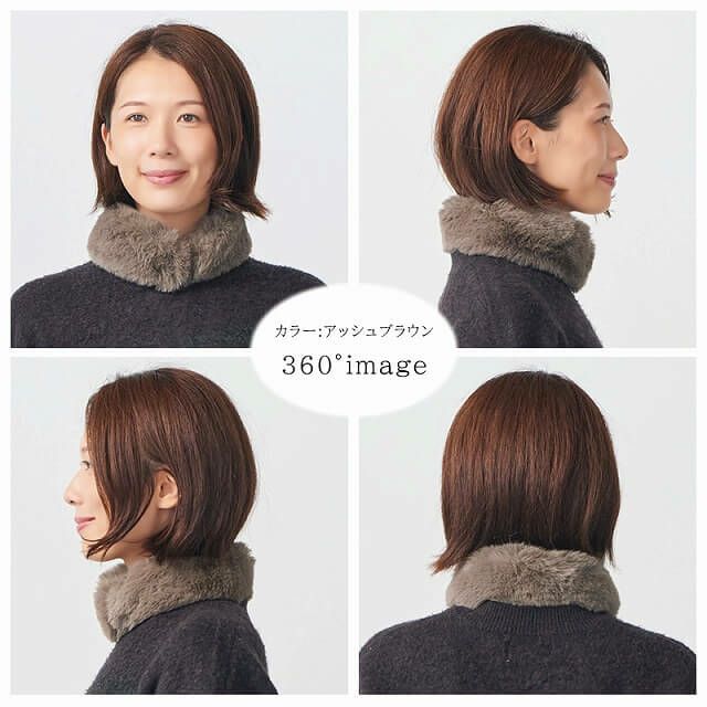 KIW マグネット付き ふわふわ ファー 付け襟